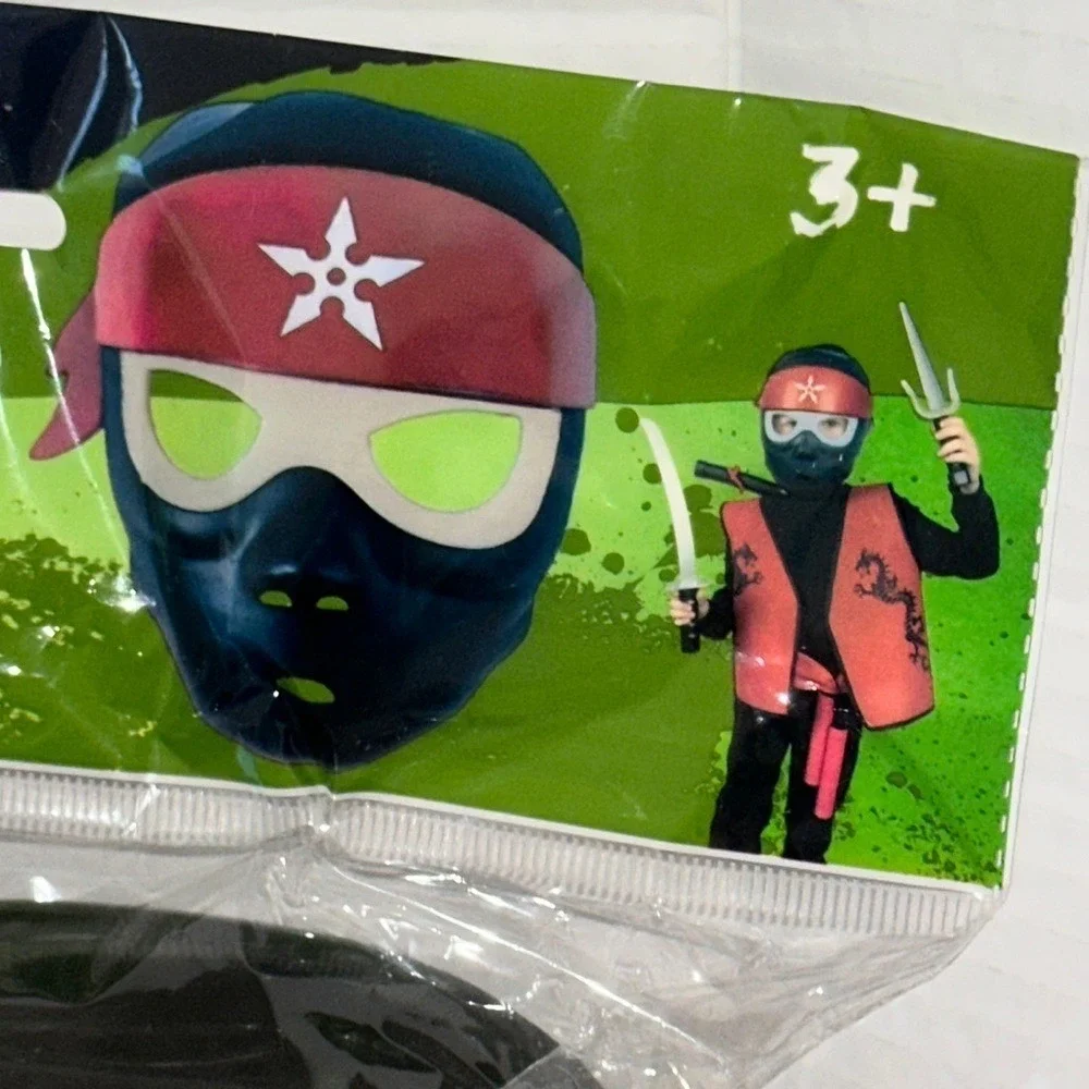 Ninja Light-Up Mask 2 Pack Red and Green Headband Costume Accessory Set 313856